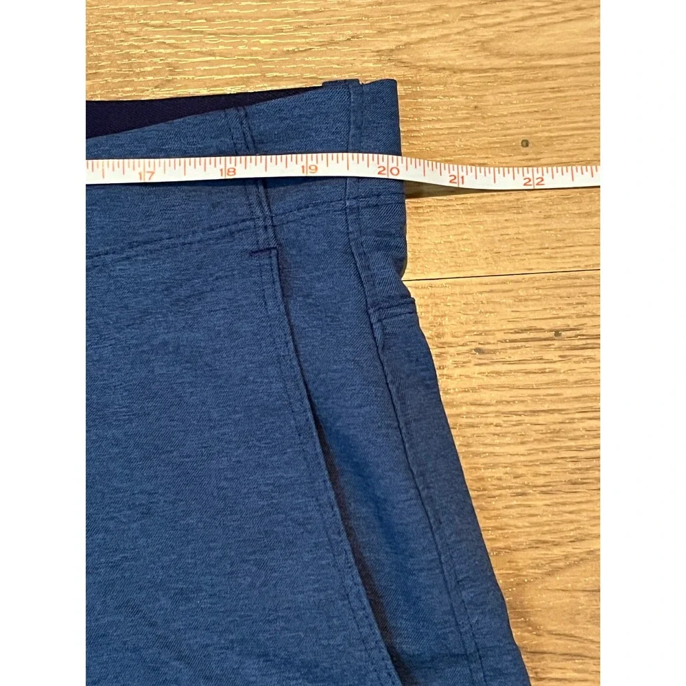 Tommy Bahama Boracay Shorts Blue Heathered Golf Flat Front Casual Logo Mens 40